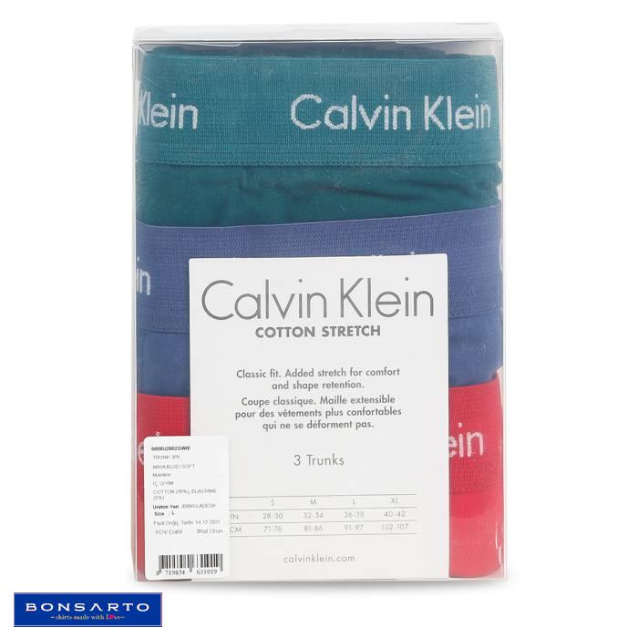 Calvin Klein Trunk 3'lü paket (Yeşil, Mavi, Kırmızı) **Beden: XL