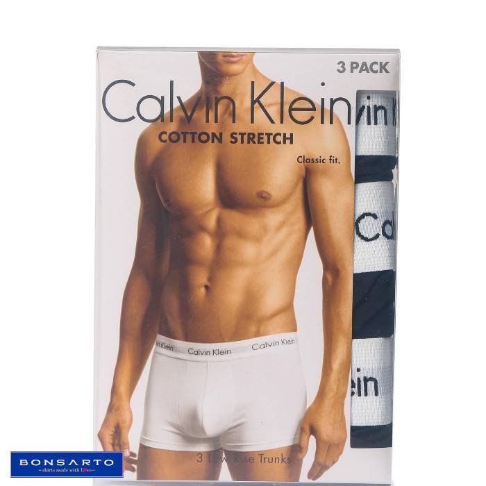 Calvin Klein Siyah Low rise trunk 3'lü paket (Beyaz Lastikli) **Beden: S