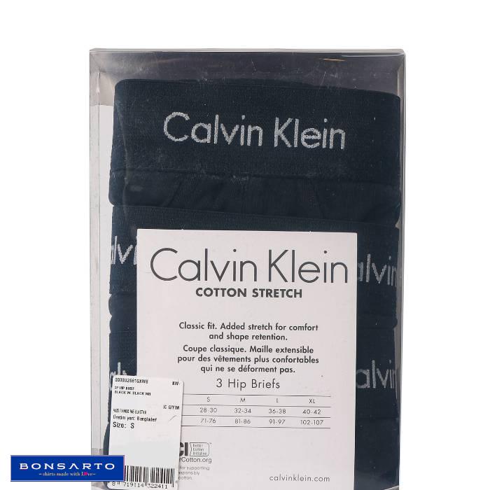 Calvin Klein Siyah Briefs 3'lü paket (Siyah Lastikli)  **Beden: S