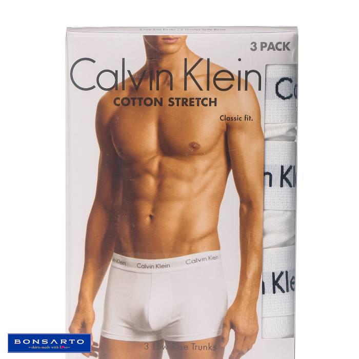 Calvin Klein Beyaz Low Rise Trunk 3'lü paket **Beden: S